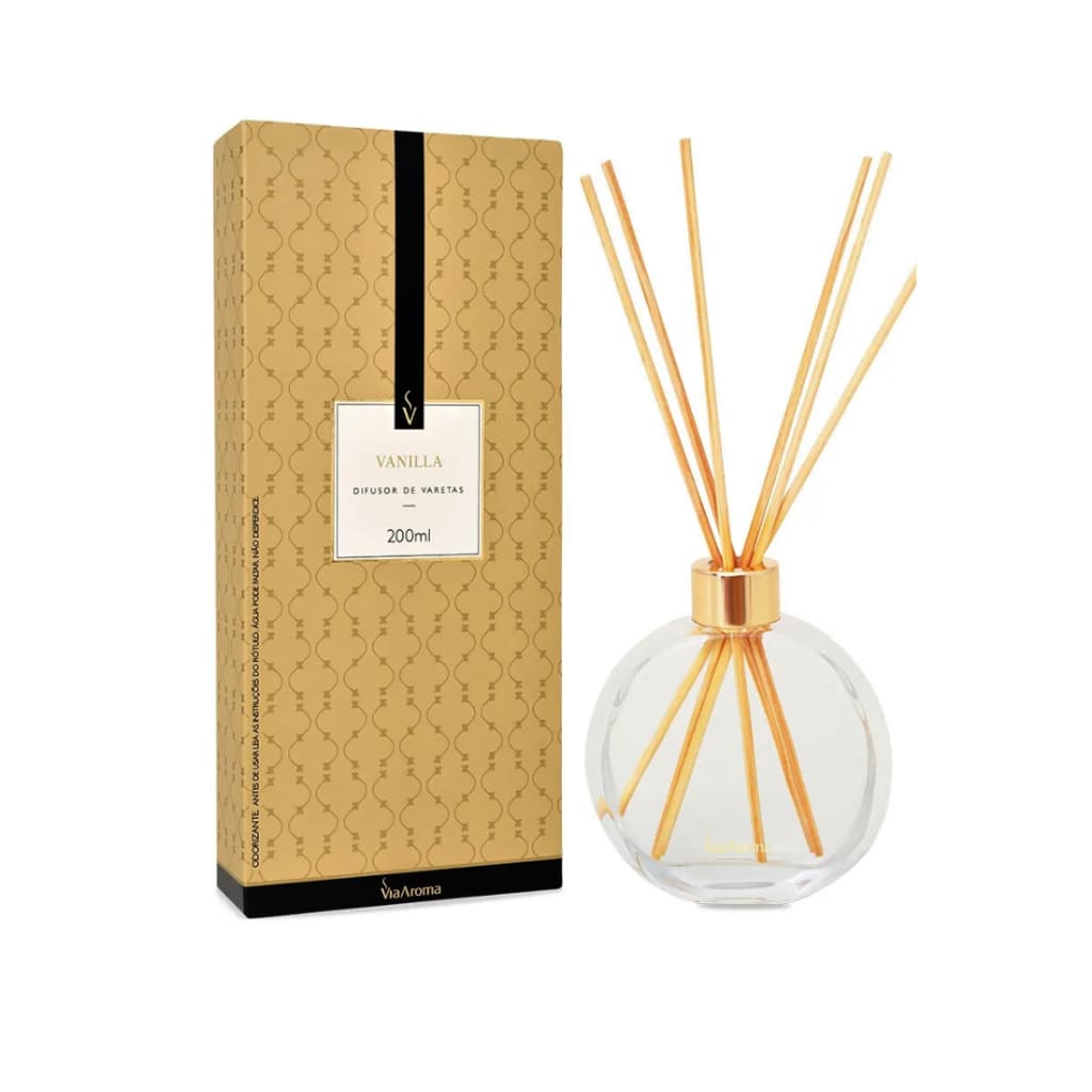 Difusor Varetas Via Aroma 200 Ml De Vidro Vanilla