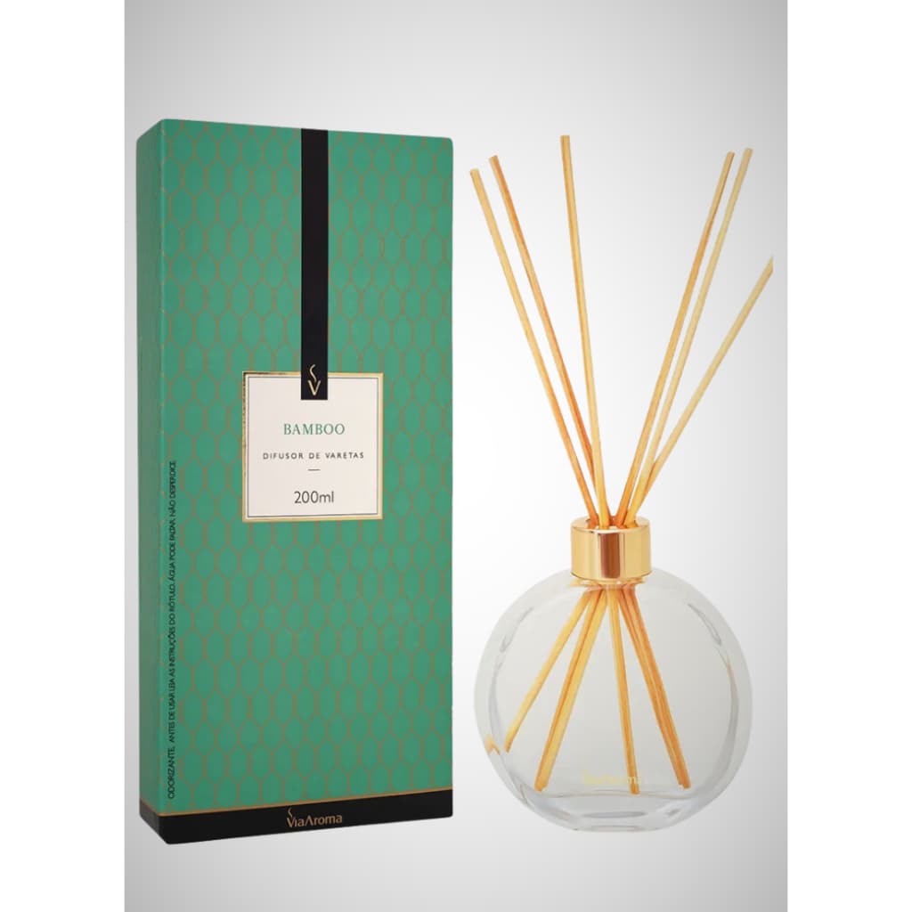 Aromatizador Difusor Ambiente Bamboo 200ml Varetas Via Aroma