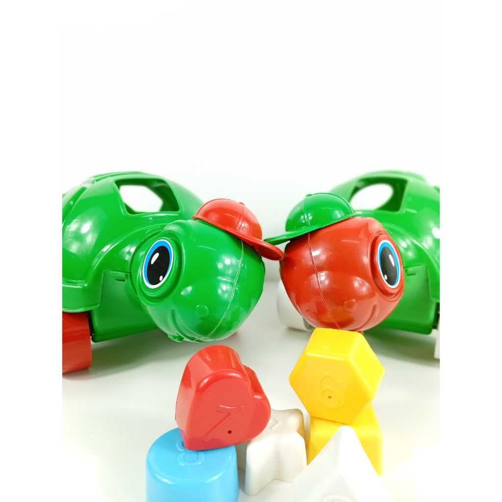 Tartaruga Brinquedo Pedagógica Para O Desenvolvimento Infantil Com Peças De Encaixar