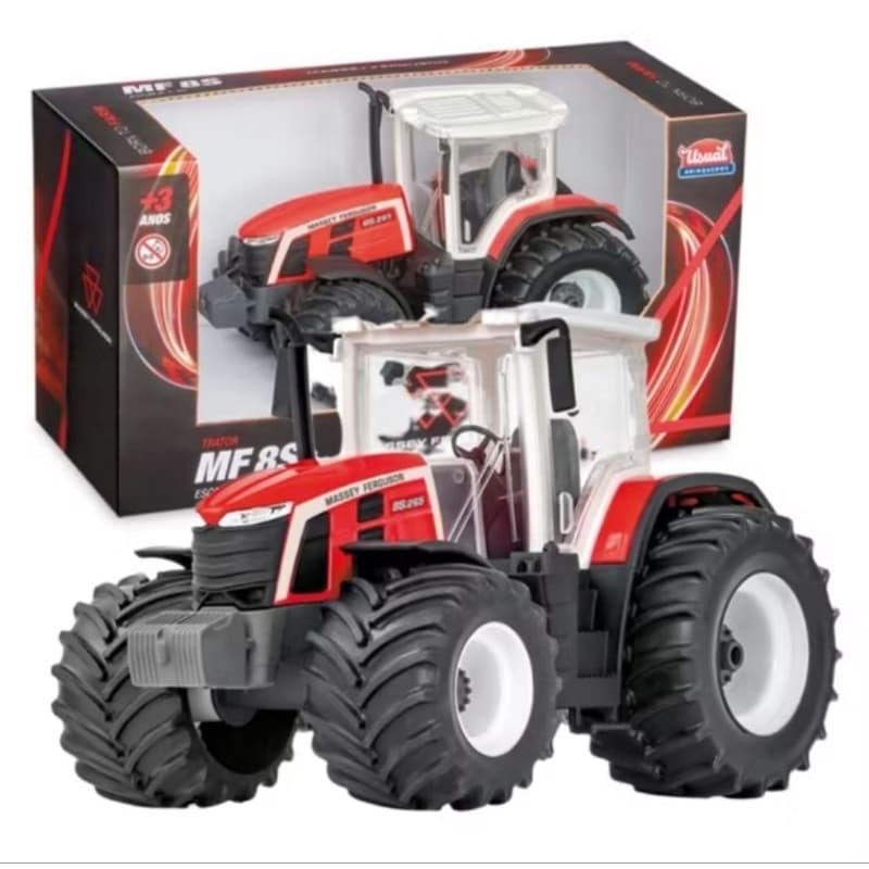 🚜 Trator Massey Ferguson MF 8S – Brinquedo Escala 1:26 | Usual Brinquedos 🌾