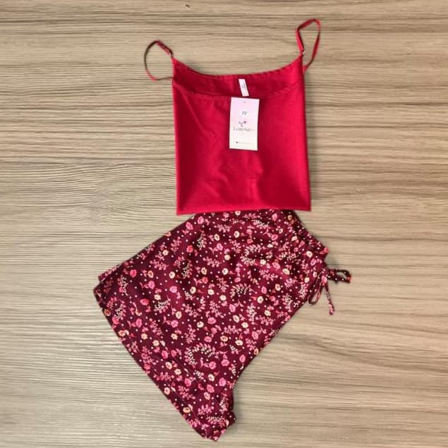 PIJAMA DE ALÇAS FEMININO - REGATA - SHORT DOLL