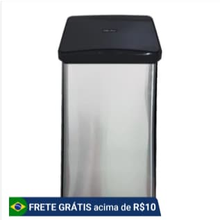 Lixeira Cozinha Automática Sensor Inteligente Aço Inox 50 Litros Premium