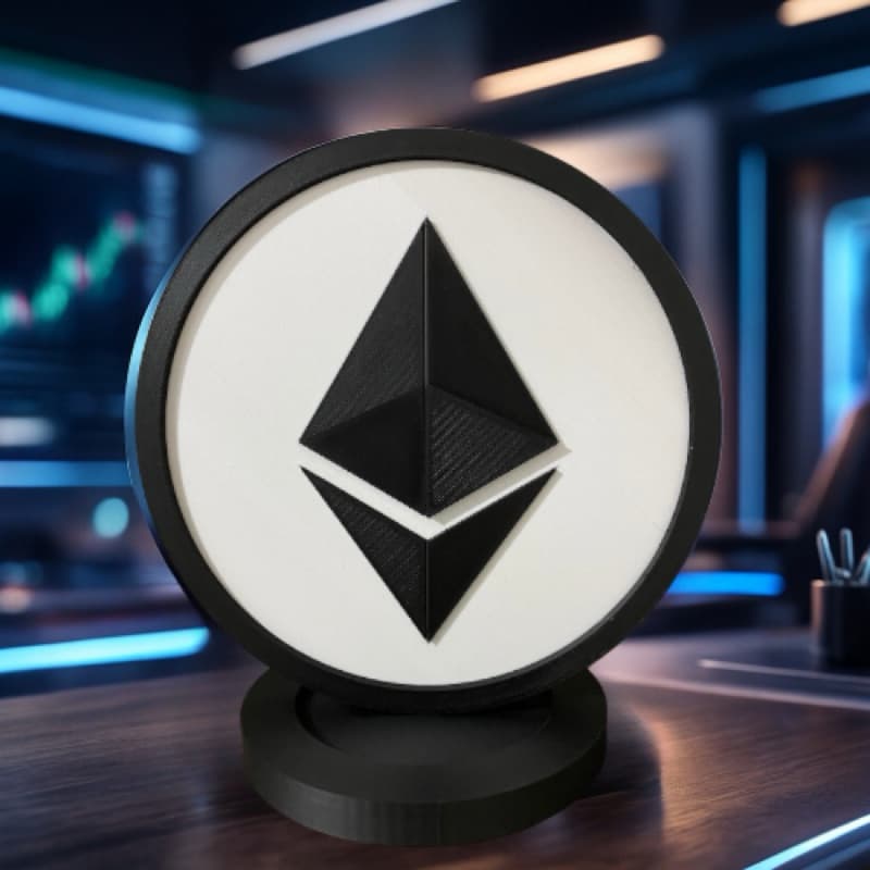 Moeda Ethereum Decorativa Bitcoin Criptomoedas Exclusiva 3d