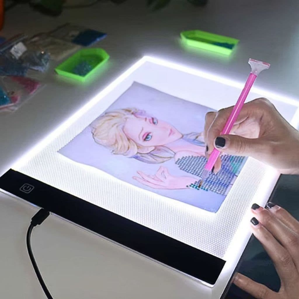 Mesa Para Desenho Prancheta Luz Led Branco