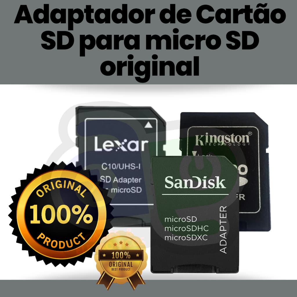 Adaptador de Cartão SD para Micro SD – Novo e Original