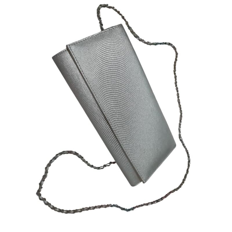 Bolsa Prateada Clutch Balada Alça de corrente Brechó Desapego