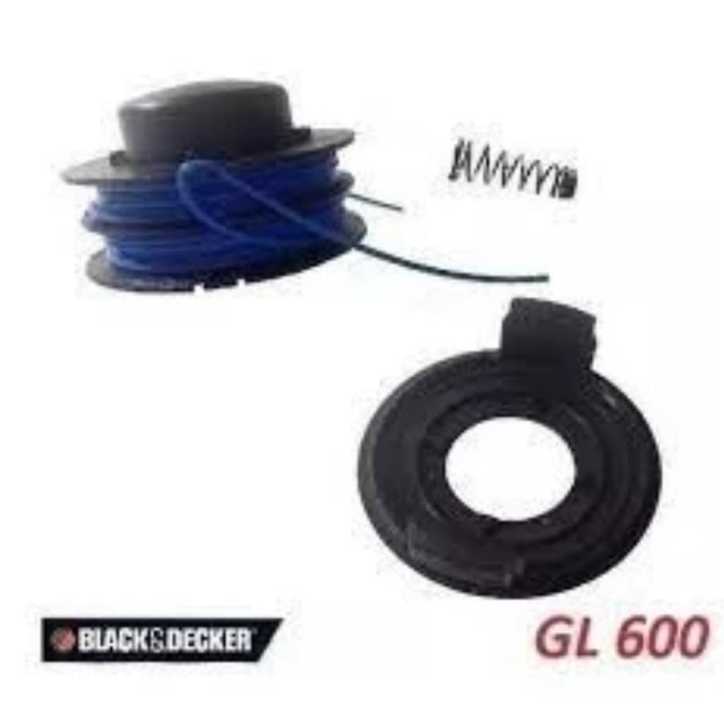 Conjunto com Tampa + Carretel + Mola para Aparador Grama Gl600 GL600N BD (ORIGINAL)