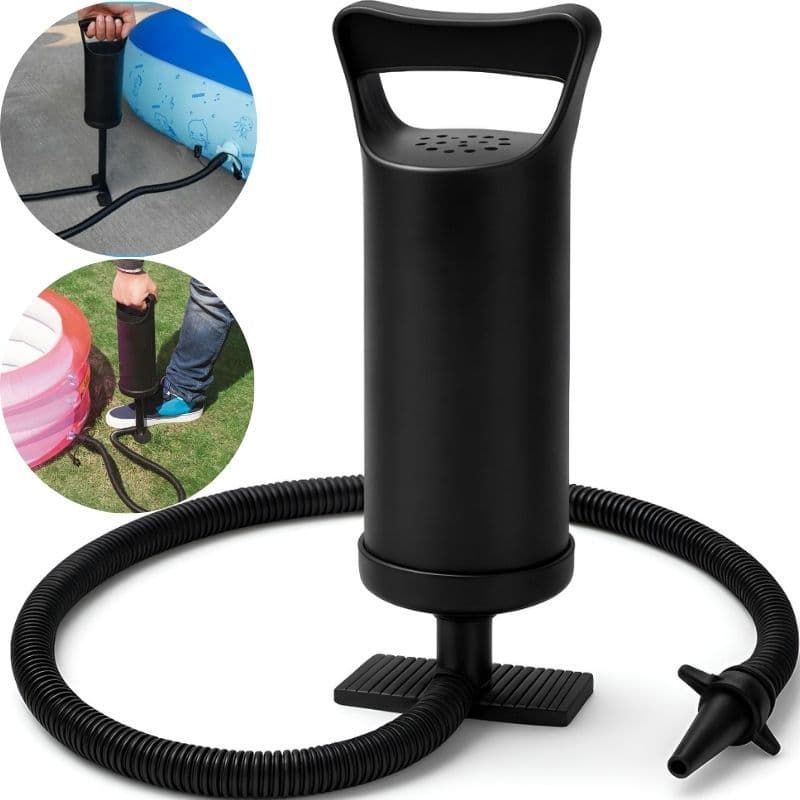 Bomba de Ar Manual Bestway 30cm Infláveis 3 Bicos Adaptadores
