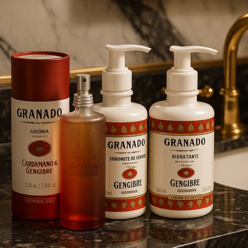 Kit Experiência Completa Gengibre Granado Com Perfume, Sabonete e Hidratante para Cuidado Integral