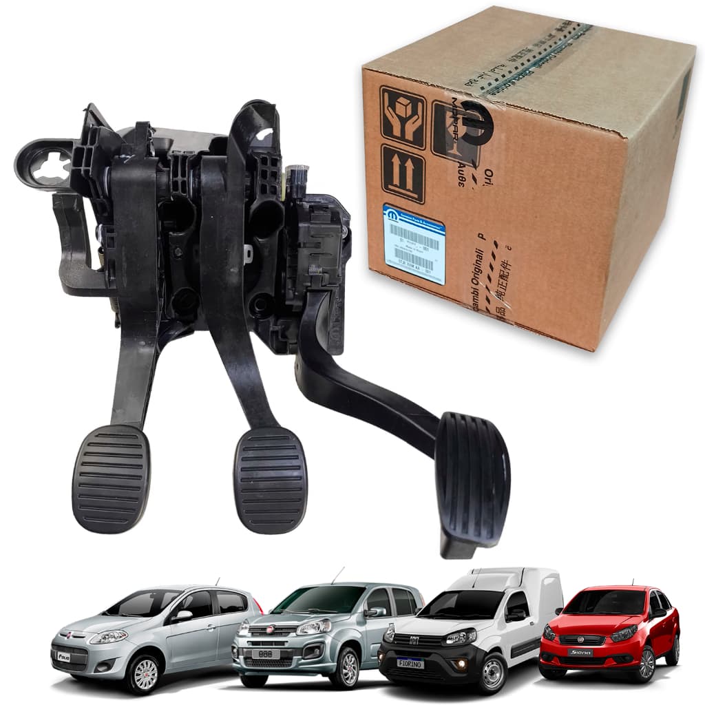Pedal Freio embreagem acelerador Original Fiat Novo Palio Grand Siena Uno 52041750 MOPAR 51930260