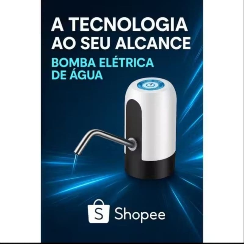 Bomba elétrica universal para galão de água. Carregamento usb