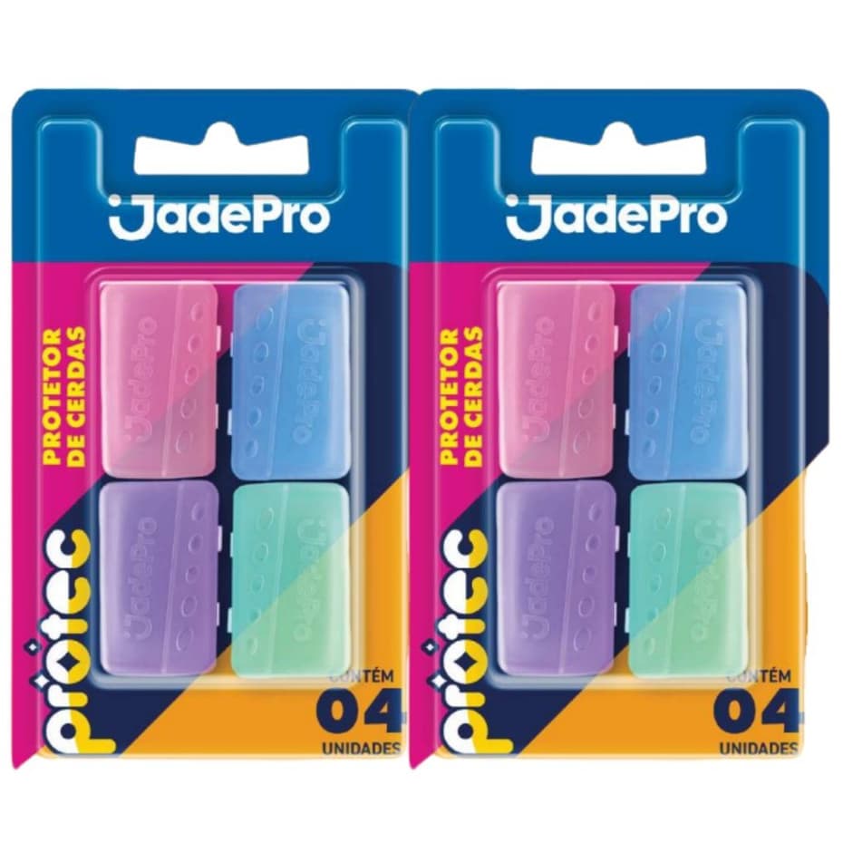 KIT Protetor de Cerdas Protec JadePro Protetor / Capa Capinha escova de Dente Viagem Necessaire