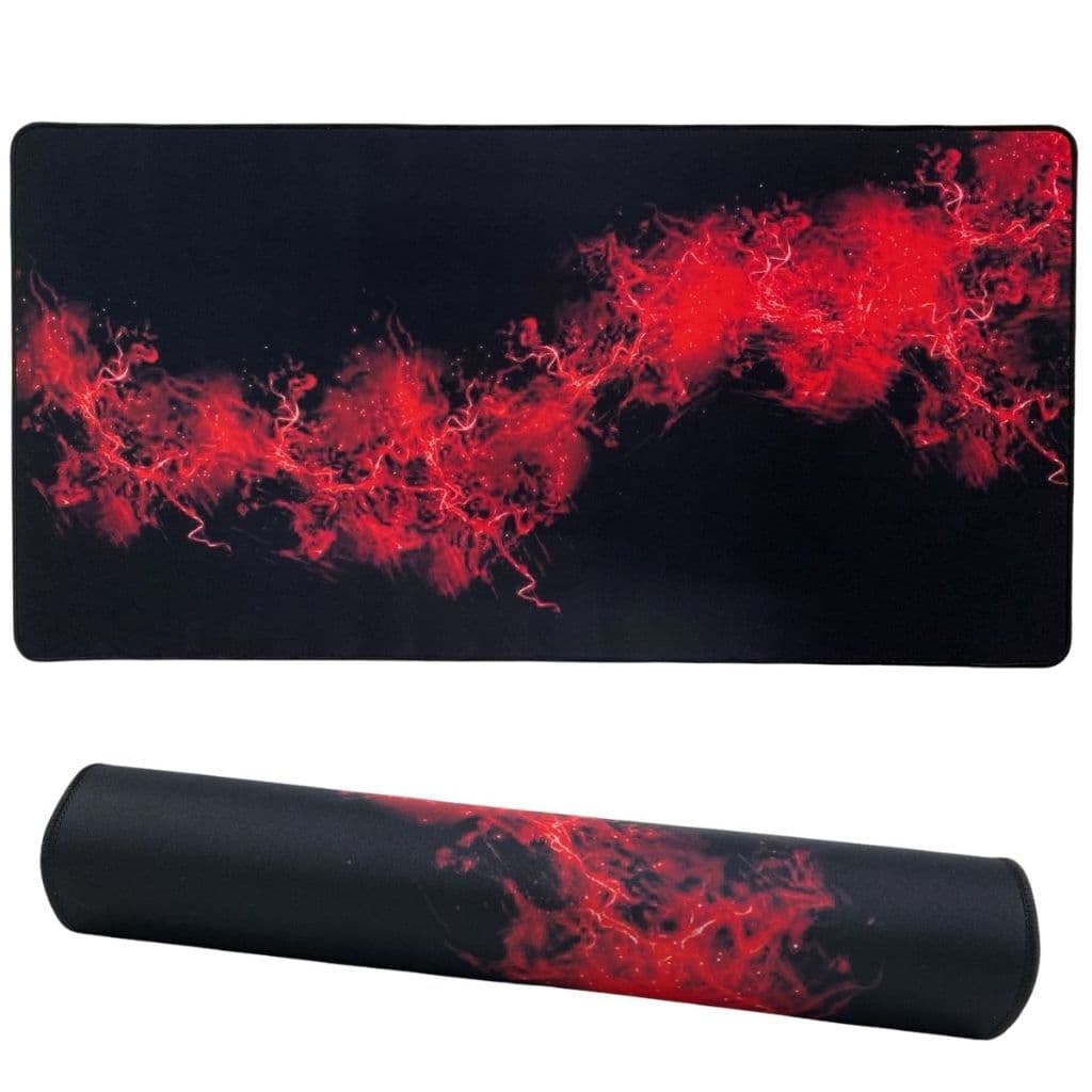 Mouse Pad Gamer Speed Raio Vermelho Emborrachado Antiderrapante Free Fire Skin