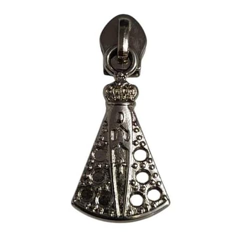 Cursor Para Zíper Nº 5 - Nossa Senhora Aparecida - PACOTE COM 5 ou 10 PÇS - Niquelado ou  ouro velho