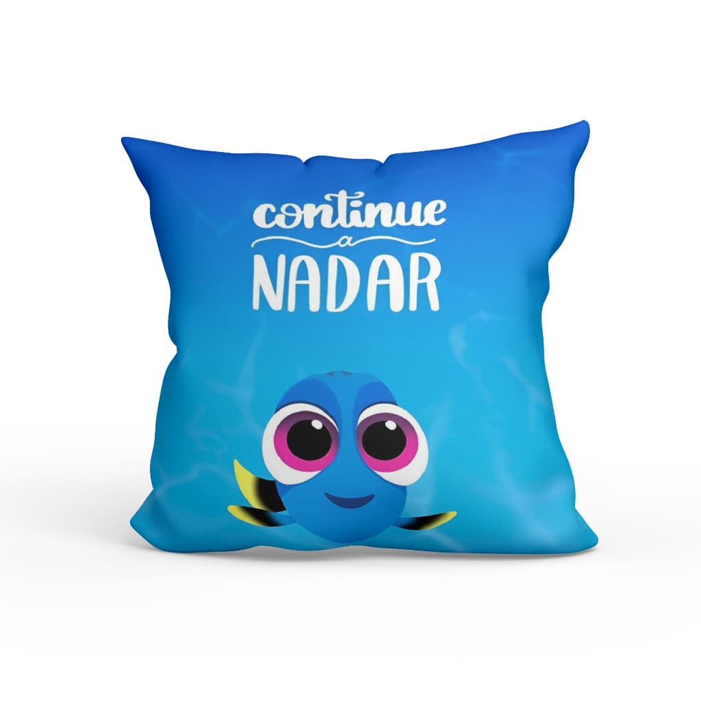 ALMOFADA COMPLETA DORY CONTINUE A NADA NEMO - TAMANHO 30X30