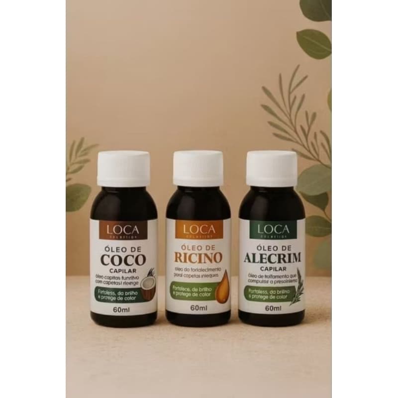 kit de Óleo Capilar–Cronograma terapia capilar –loca cosméticos- 60ml