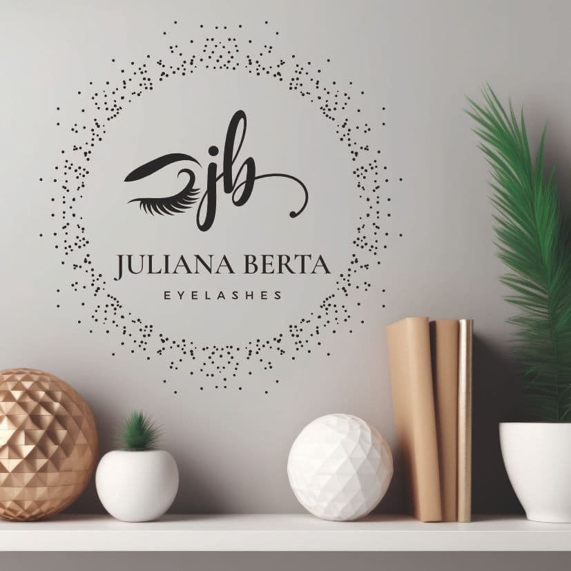 Adesivo Personalizado de Parede Decorativo Lash Designer Design Salão de Beleza