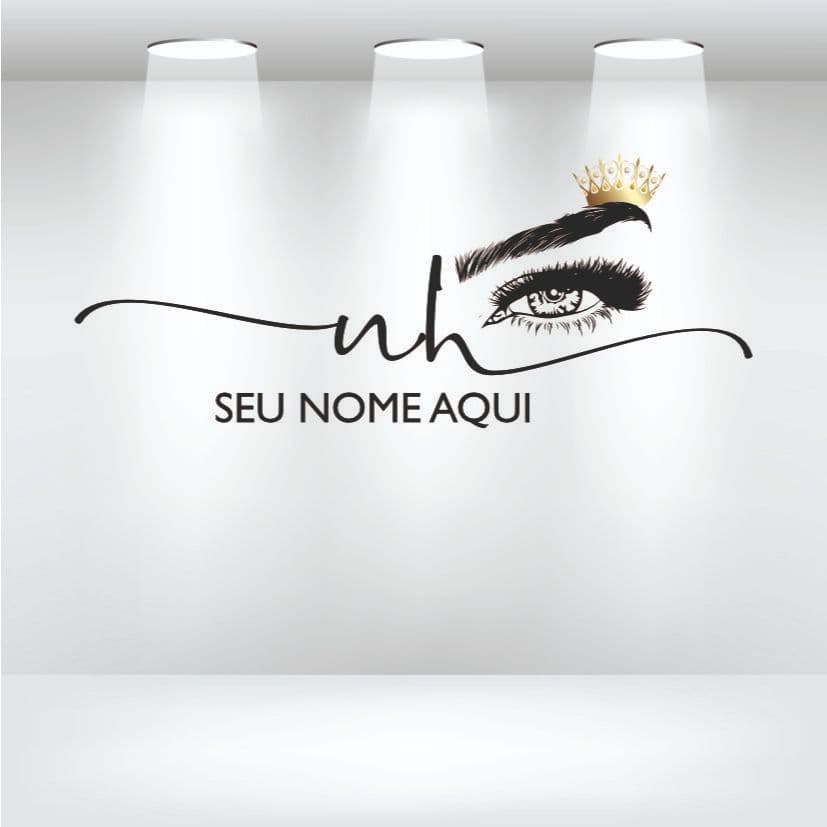 Adesivo Personalizado de Parede Decorativo Lash Designer Design Beleza Estética Cílios Sobrancelhas