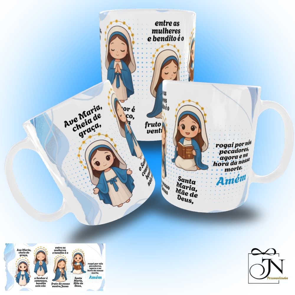 Caneca Xícara Personalizada Maria Mãe de Deus  Presente Dia das MÃES mimo Criativo