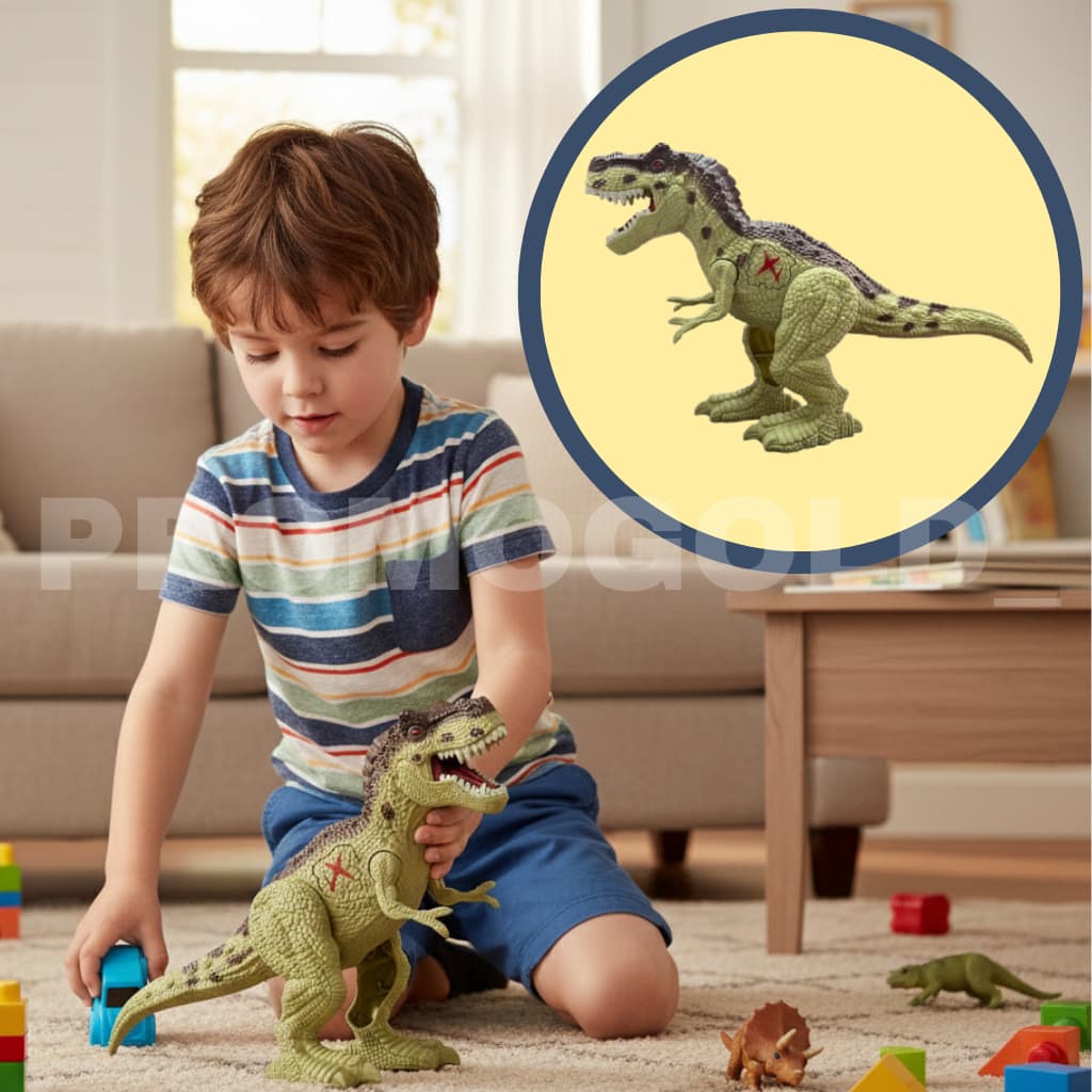 Dinossauro Brinquedo Rugido Realista Interativo Movimento Luz Diversão Imaginação Infantil