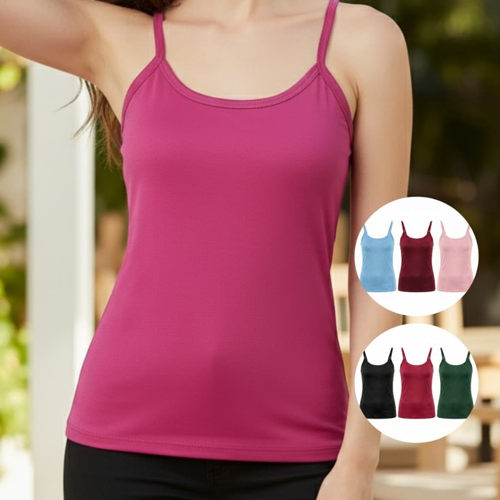 Kit 5 Blusas Femininas Alcinha Suede Regata Básica Verão Suplex Poliamida