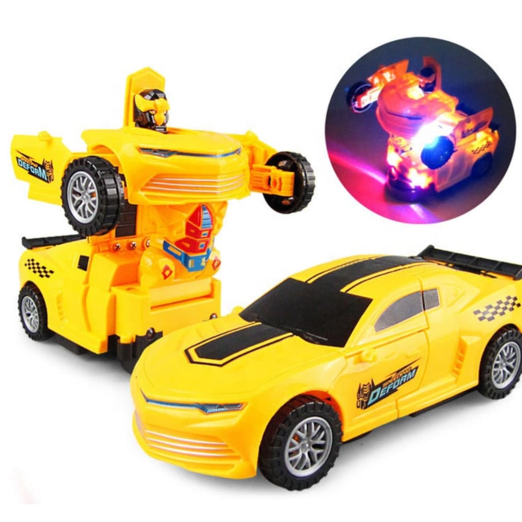 Carrinho de Brinquedo Transforms Vira Transforma Em Robô Carro Camaro Infantil