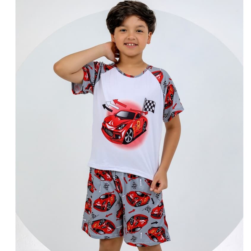 Pijama Infantil Menino Personagens Divertidos Desenho Animado LF023
