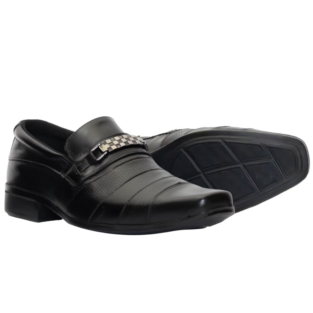 Sapato Social Drive Masculino Trabalho Brilhante Couro