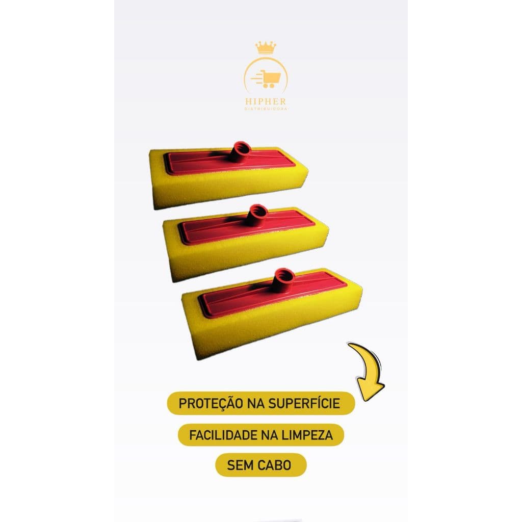 kit 3 unidades Passa cera multiuso espuma Macia - Ideal para todos tipos de pisos.