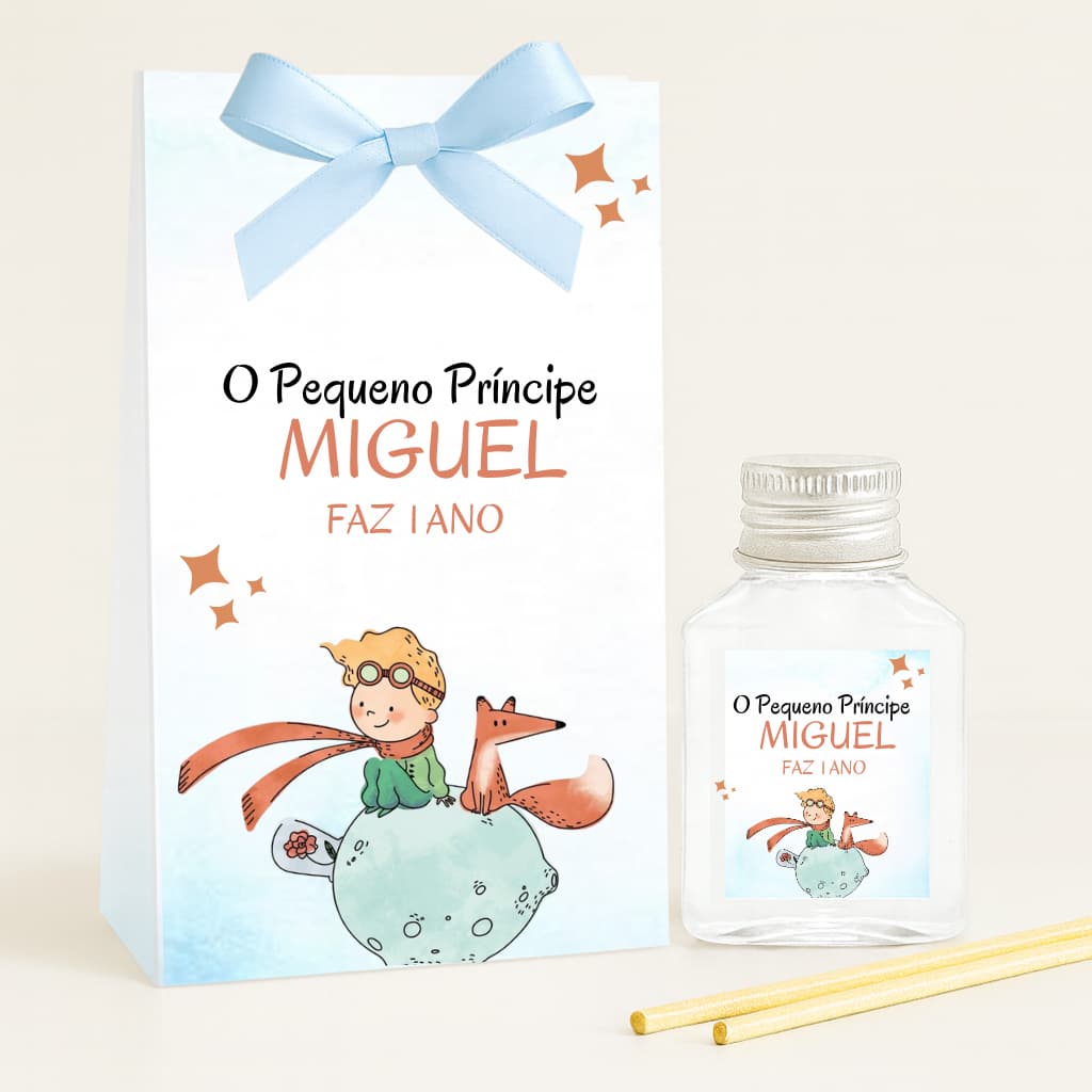 Aromatizador Lembrancinha Pequeno Príncipe – Personalizado para Festa Infantil / 20 kits