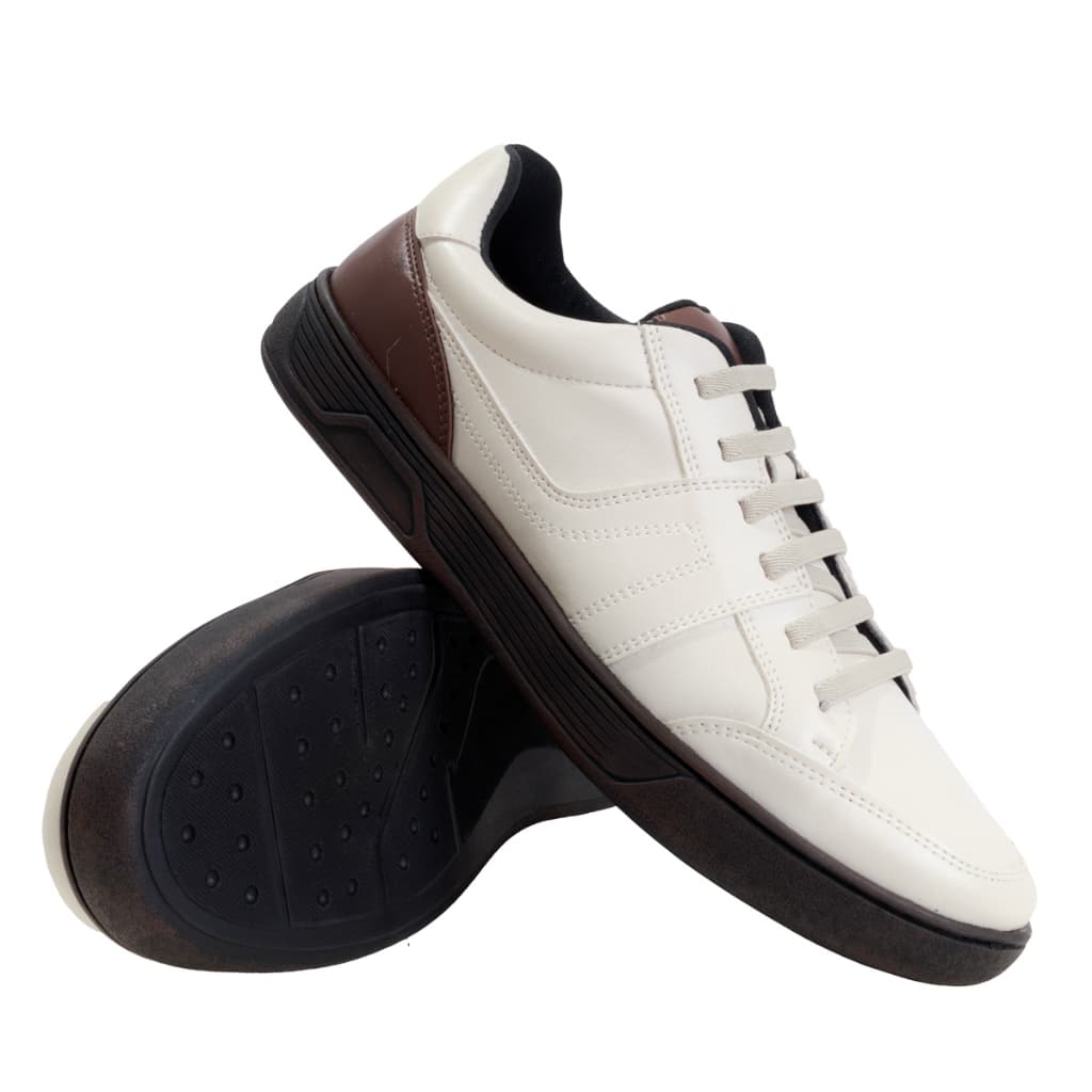 Tenis Sapatenis Masculino Moda Casual King Branco Sola Alta Confortável Luxo Trabalho Enfermeiro Barato