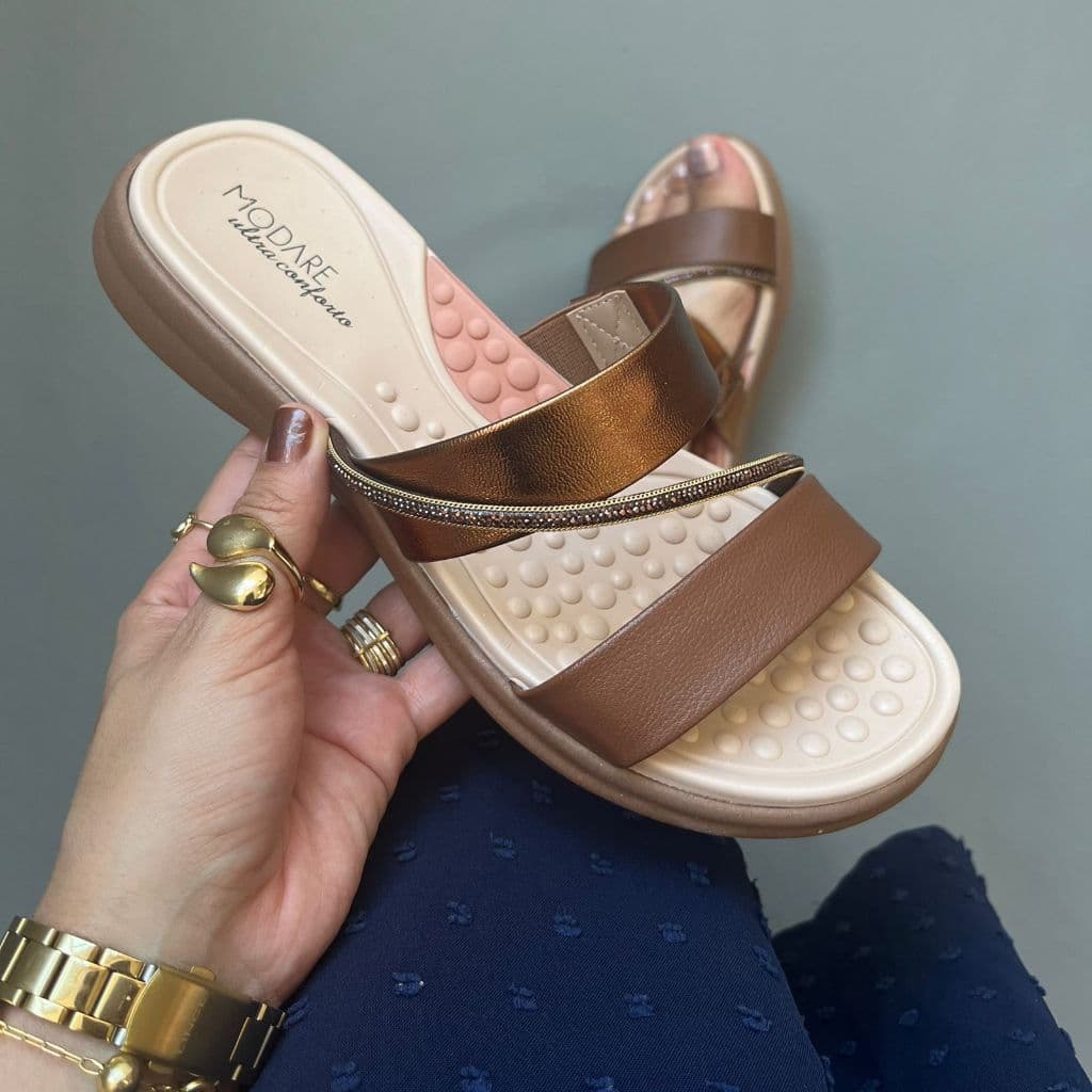 Chinelo Modare Ultraconforto Original Palmilha Massageadora Sandália Feminina