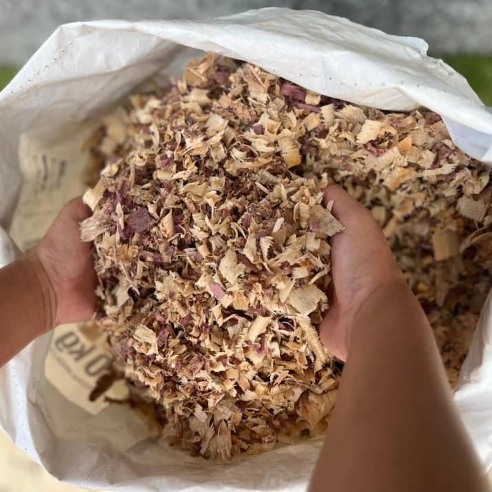 Serragem de madeira mista para Adubaçao de Plantas 100g