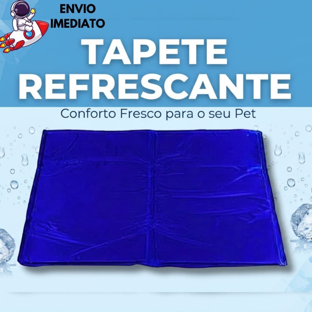 Tapete Gelado Refrescante Para Pet Cachorro Gato Grande 50x90 Durável