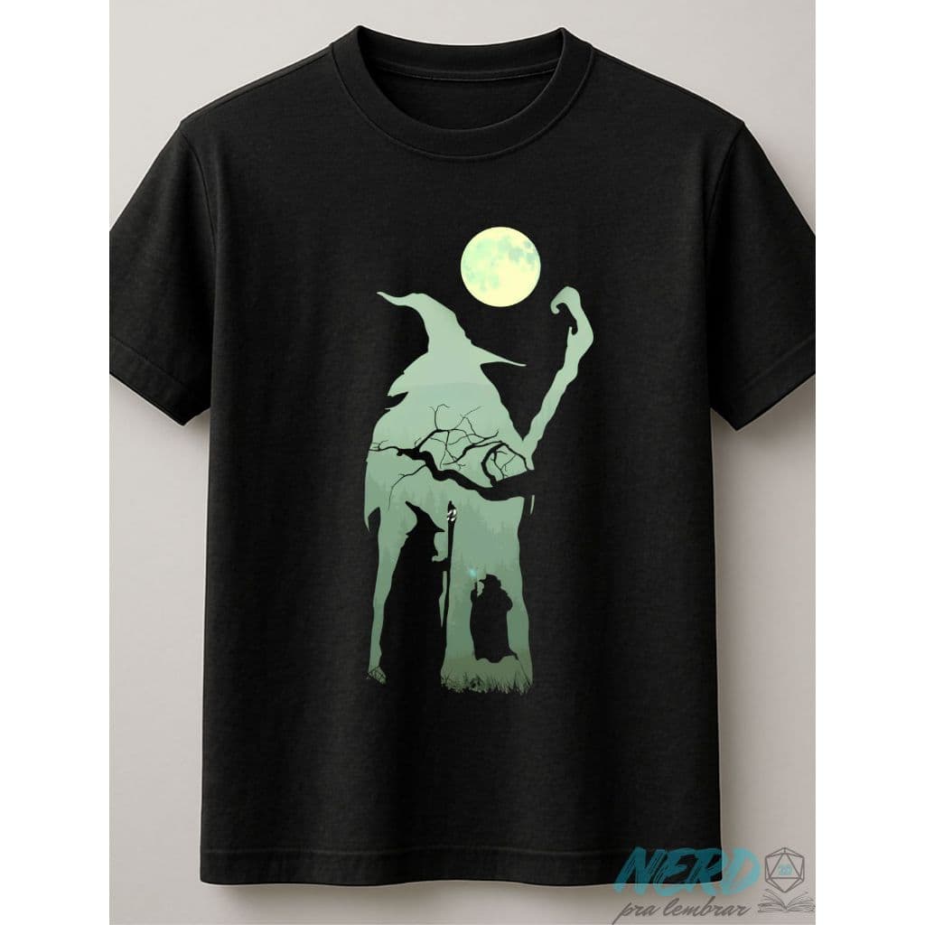Camiseta Senhor dos Anéis masculino/unissex preta lisa 100% Algodão | Nerd Pra Lembrar.