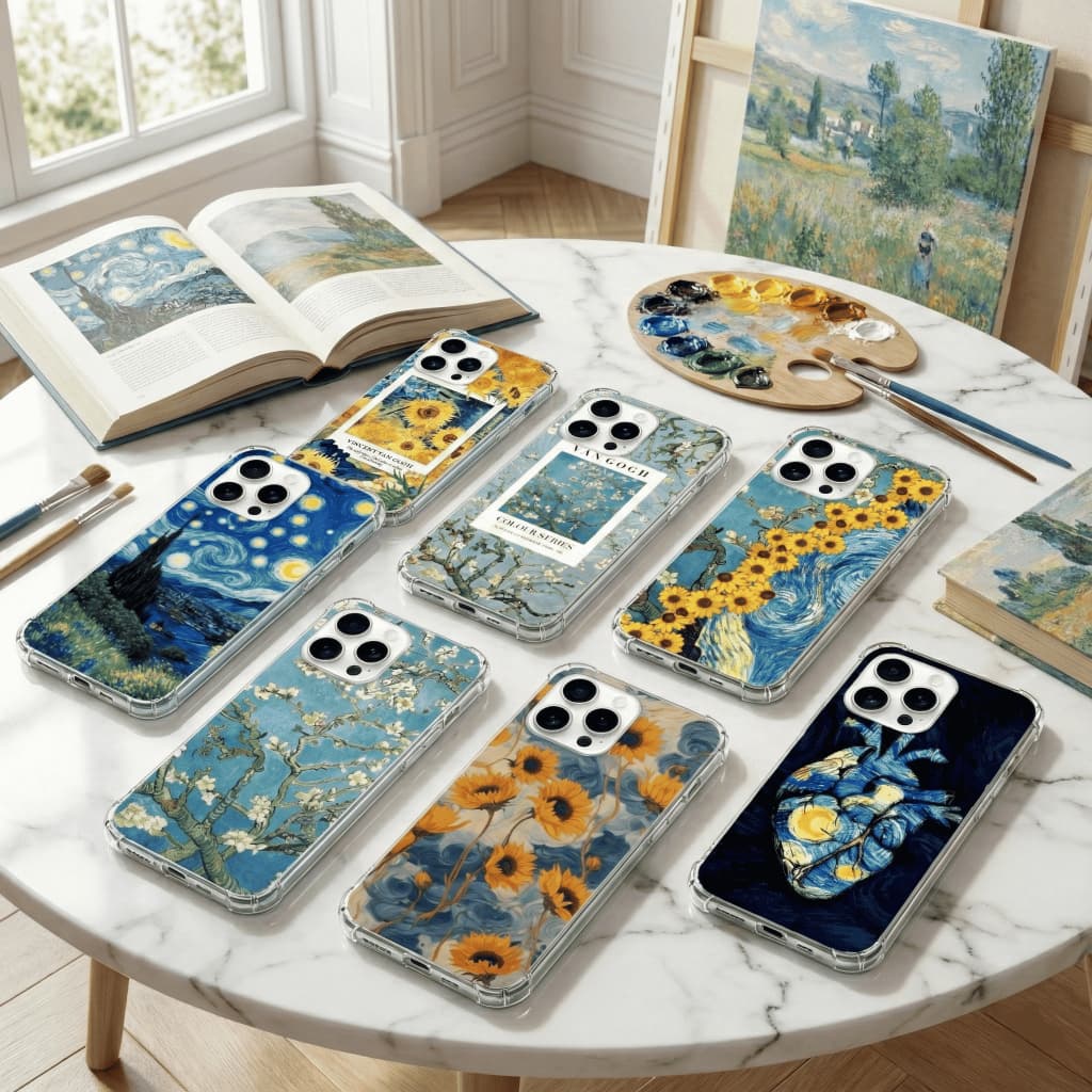 CAPA CAPINHA IPHONE 16, 16 PRO, 16 PRO MAX, 16 PLUS CAPA TPU PINTURAS VARIADAS CAPINHA CASE VAN GOGH