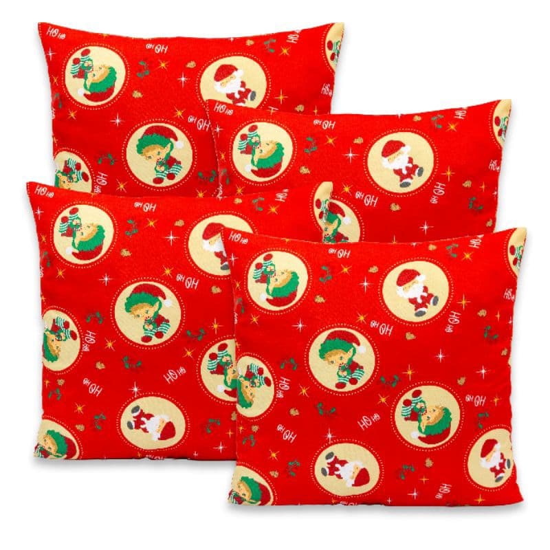 Kit 4 Capas de Almofada Oxford Natal - Decore seu lar com encanto natalino