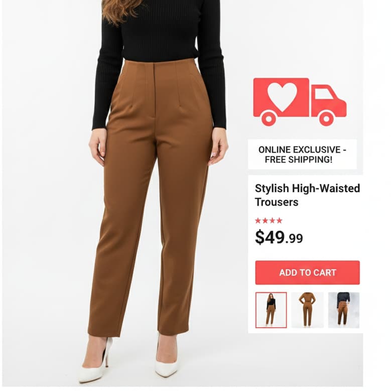 Calça Feminina Social Alfaiataria Marrom Caramelo: Conforto e Sofisticação para Mulheres Modernas