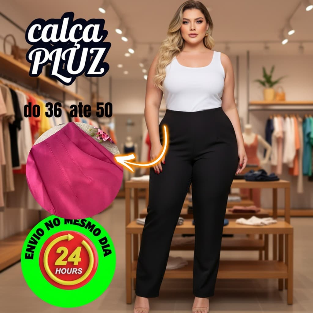 "Calça Alfaiataria Preta: Elegância e Versatilidade em uma Só Peça do PP ao G3
