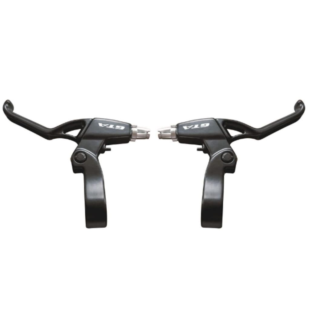 Manete aluminio para bike maçaneta aluminio Gta toda preta c/regulagem v-brake e freio a disco mecânico