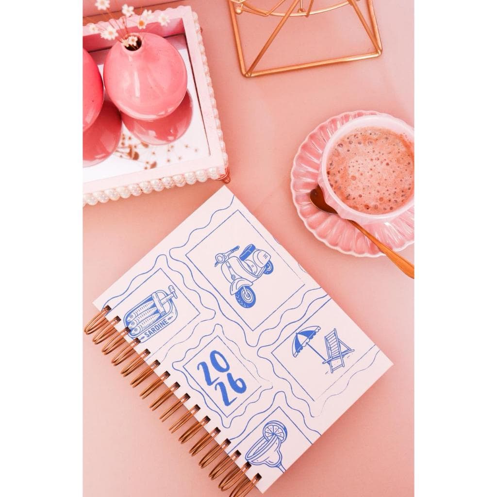 Agenda 2026 Verano A5 • Planner Completo • Capa Dura • Ideal para Organização e Produtividade