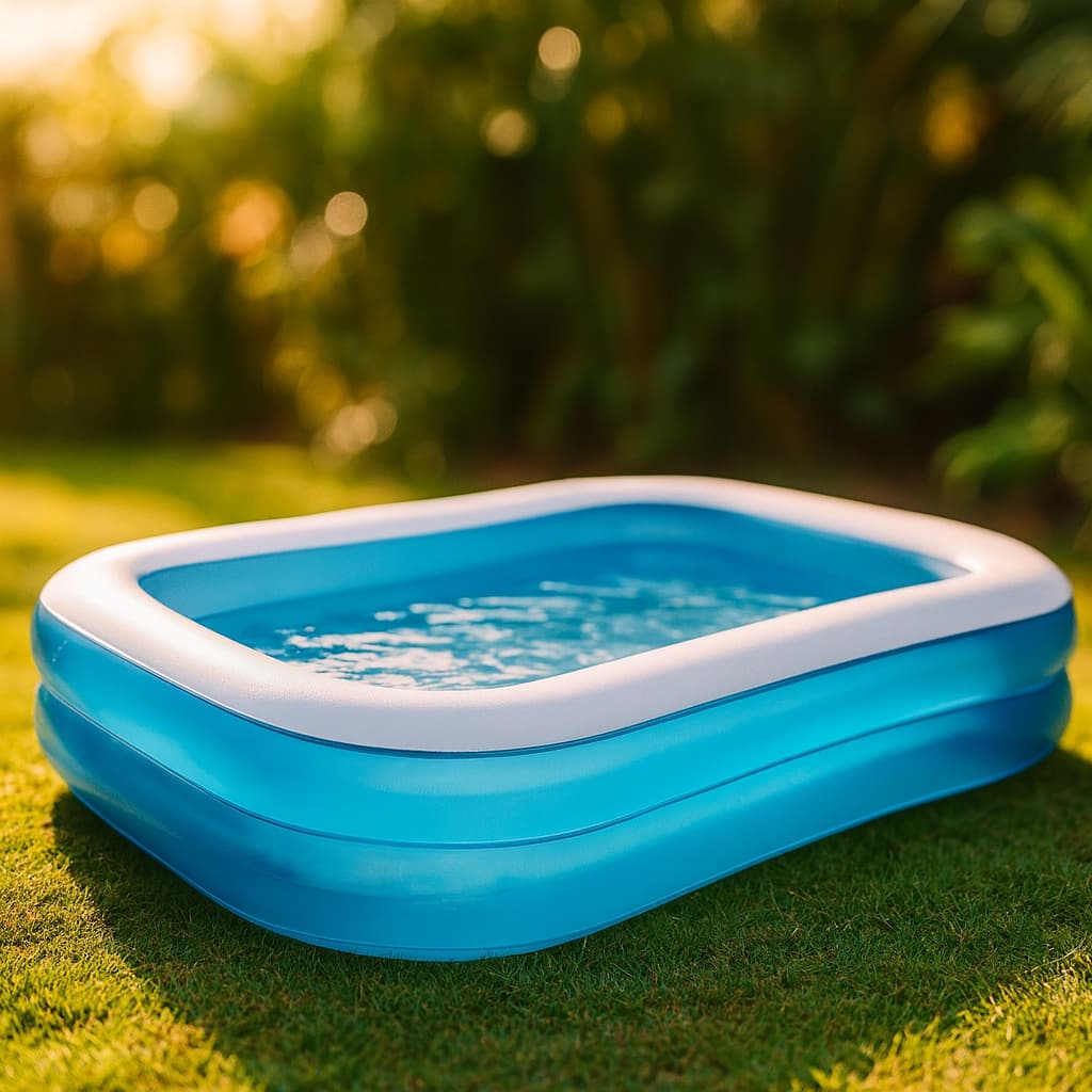 Piscina Inflável Retangular 778 Litros 260cm 175cm Família Quintal Verão Infantil Adulto Banheira