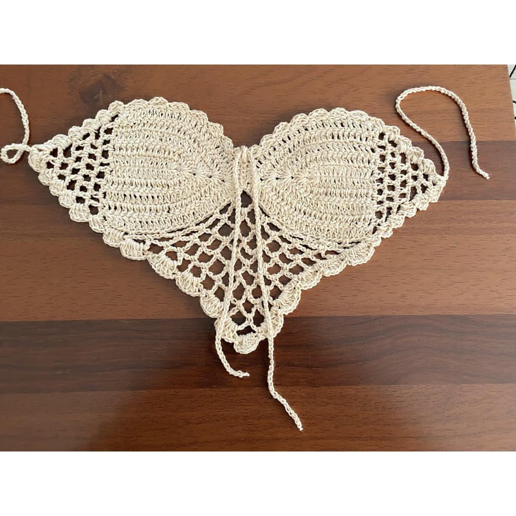 Top Crochê Feminino – Modelo Triângulo Artesanal, Perfeito para Verão/Praia