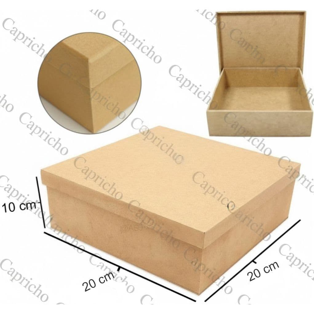 Kit com 6 Caixas Quadrada Organizadora 20x20x10 cm