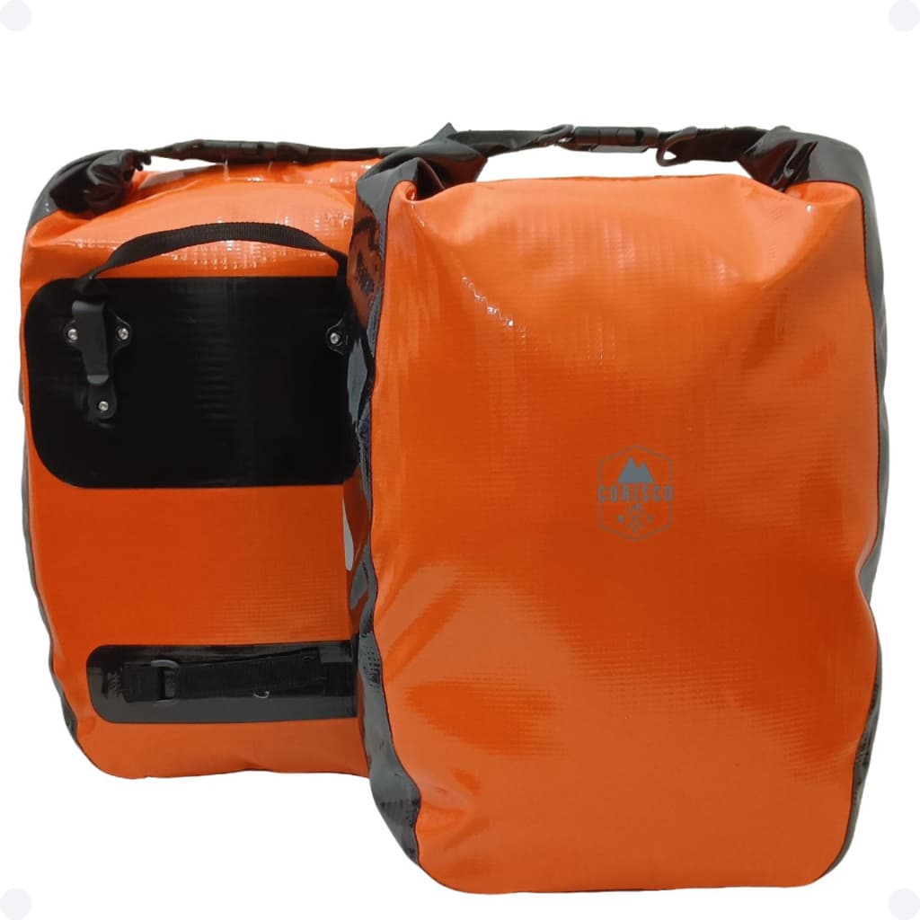 Mala bike Alforge Cicloturismo 100% impermeável para viagens longas de bicicleta Corisco estanque e resistente 50 litros