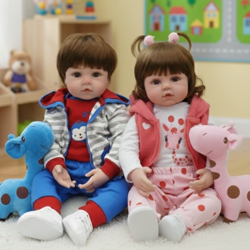 BEBÊ GÊMEOS NEW HAPPY MENINO E MENINA