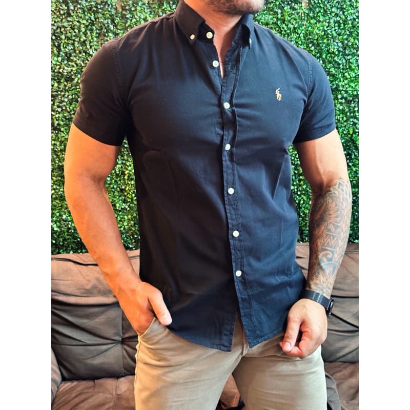 Camisa manga curta social 17  cores Oxflord P ao XXg envio imediato 100% algodão