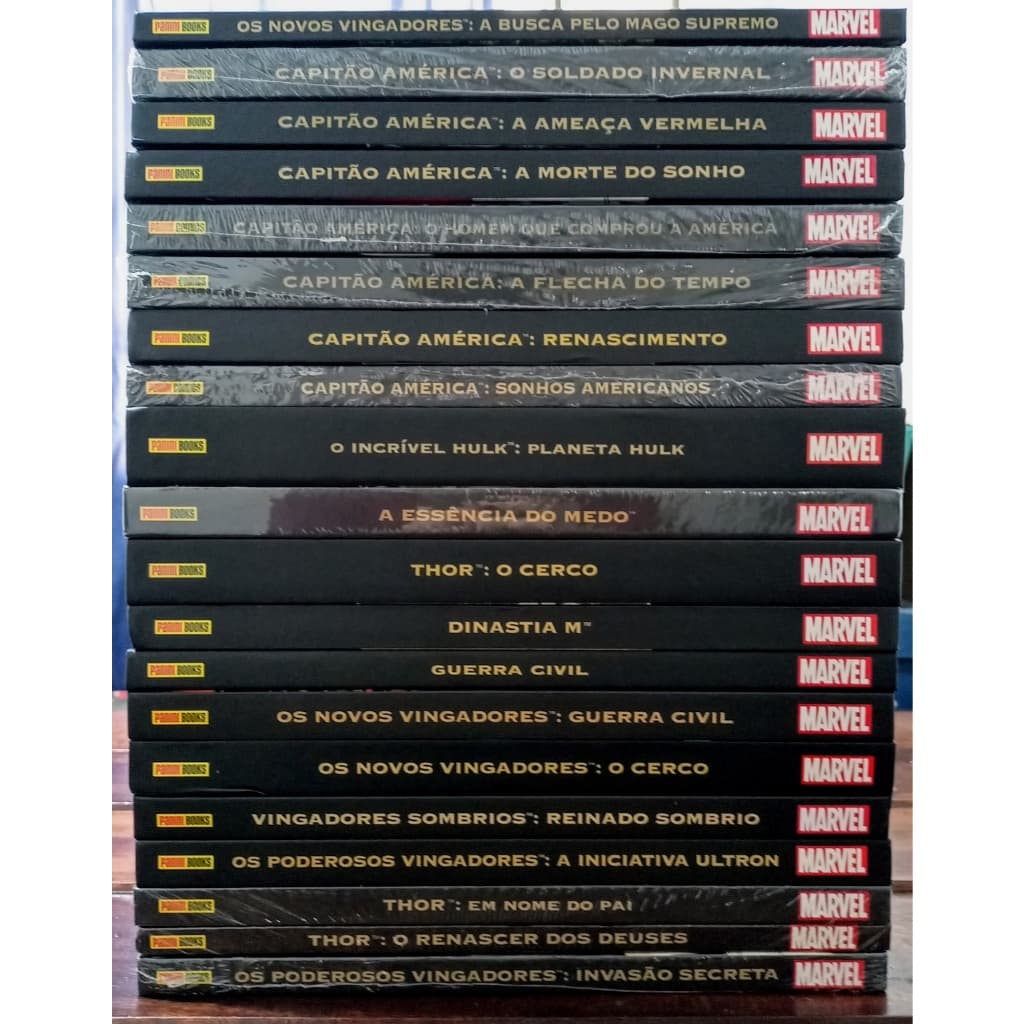 HQs Capa Dura Marvel Deluxe (Hulk, Capitão America, Thor, Novos Vingadores, Dinastia M e muito Mais)
