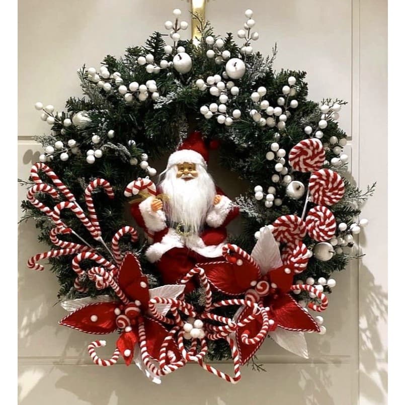 Galho Natalino Doce Pick  Candy Natal Decoração Enfeite Arvore Natal Pick  Candy Luxo Arranjos