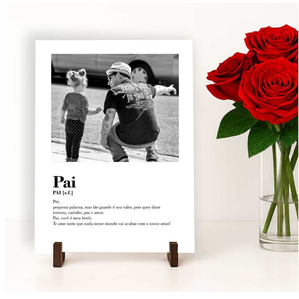 Quadro sua Foto Personalizado Significado de Família Amor Amizade Pai Mãe